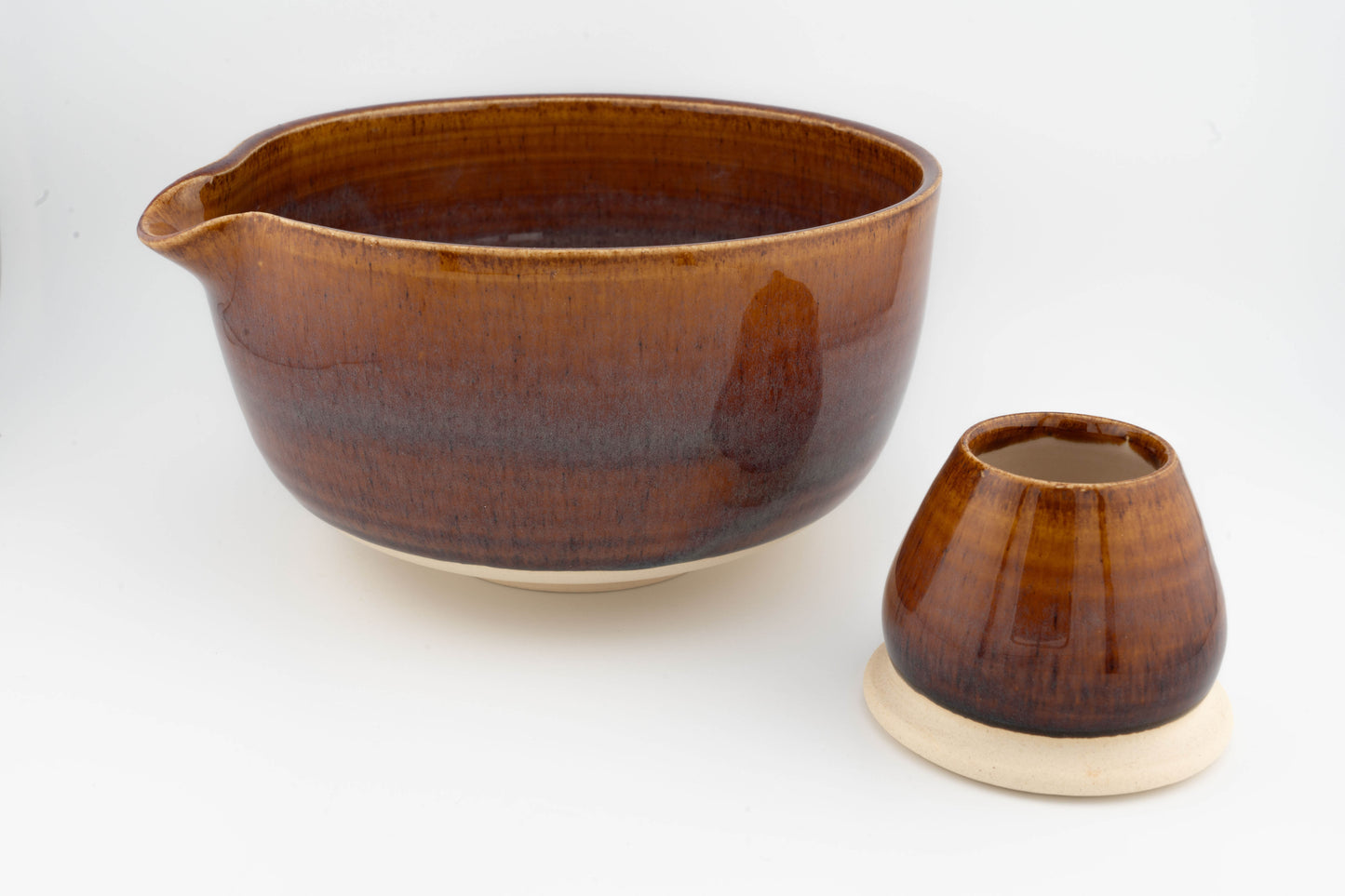 Matcha Bowl (Chawan) with matching Whisk Holder