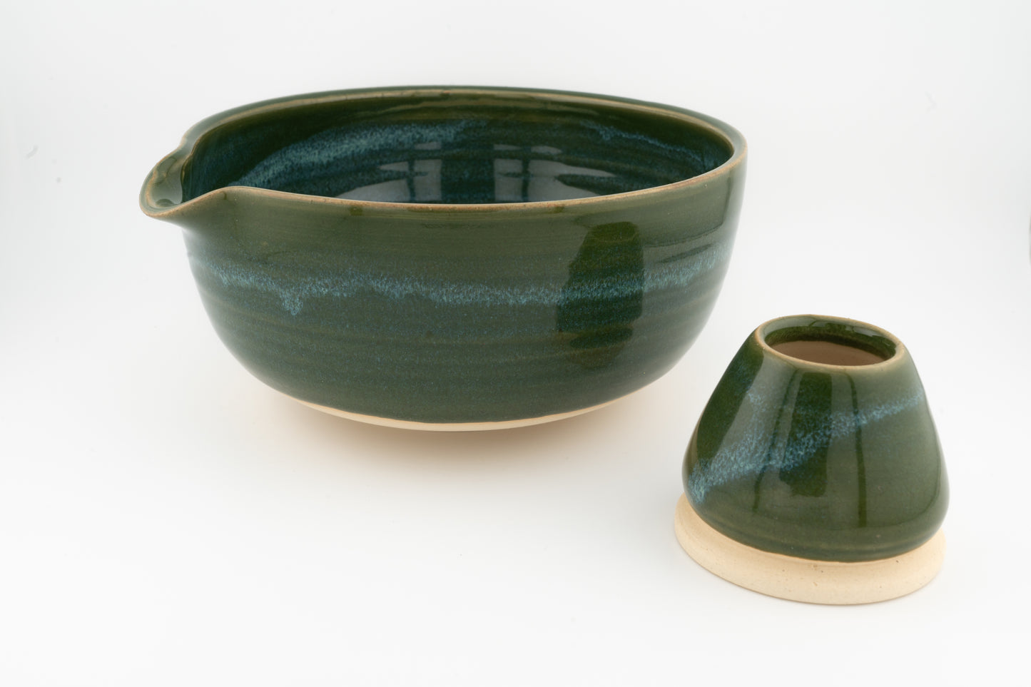 Matcha Bowl (Chawan) with matching Whisk Holder