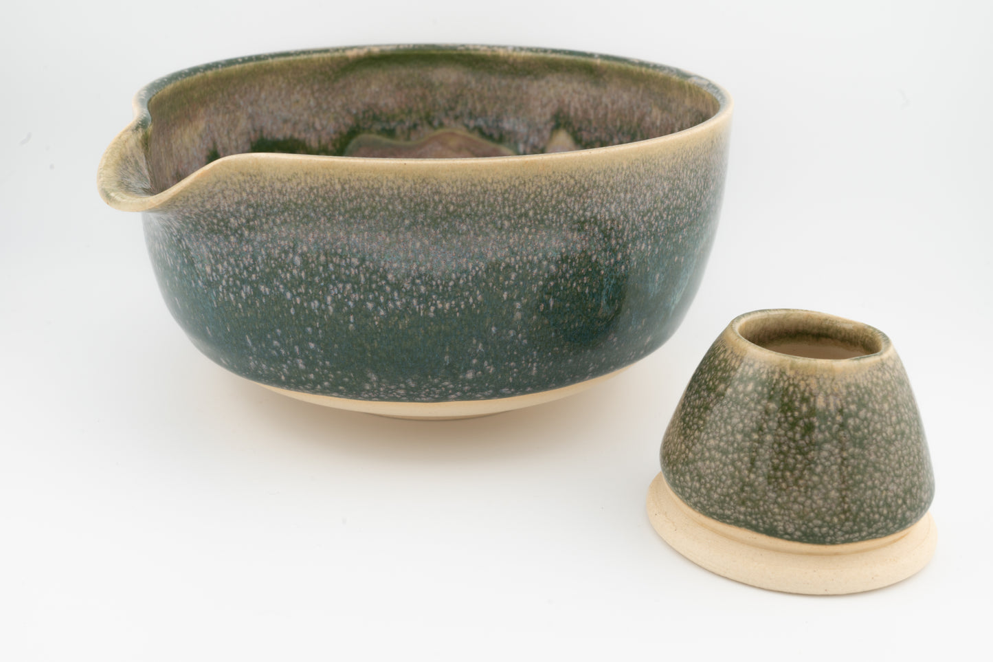 Matcha Bowl (Chawan) with matching Whisk Holder