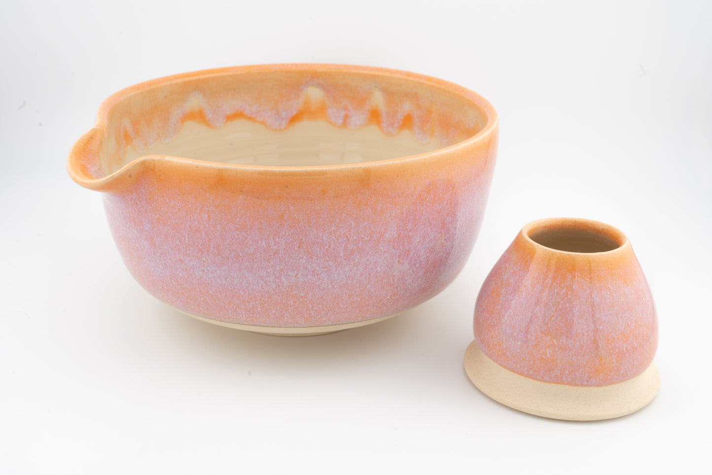 Matcha Bowl (Chawan) with matching Whisk Holder