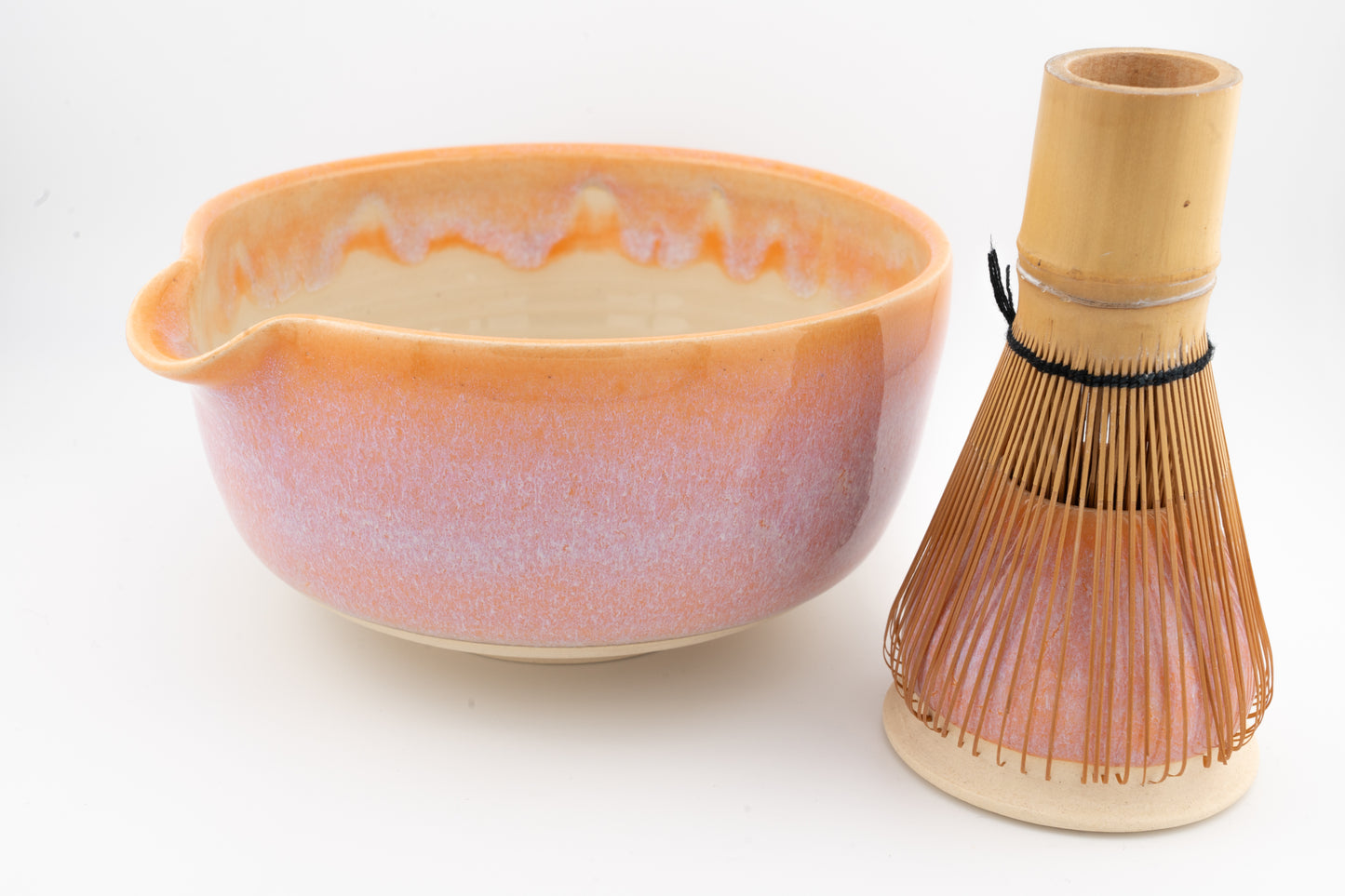 Matcha Bowl (Chawan) with matching Whisk Holder