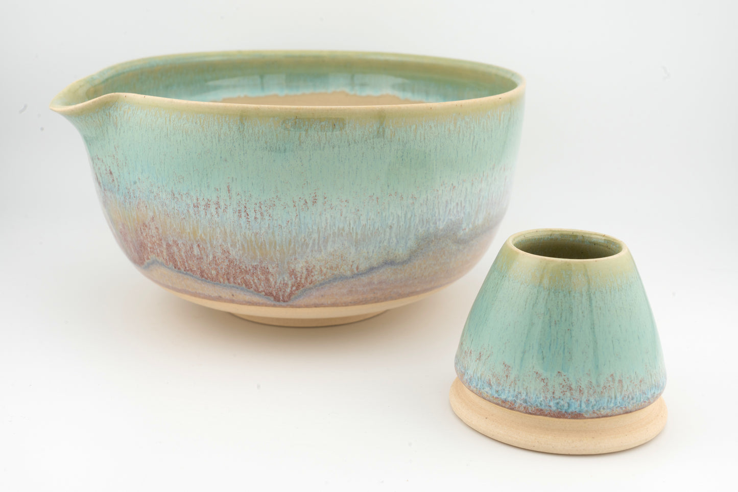 Matcha Bowl (Chawan) with matching Whisk Holder
