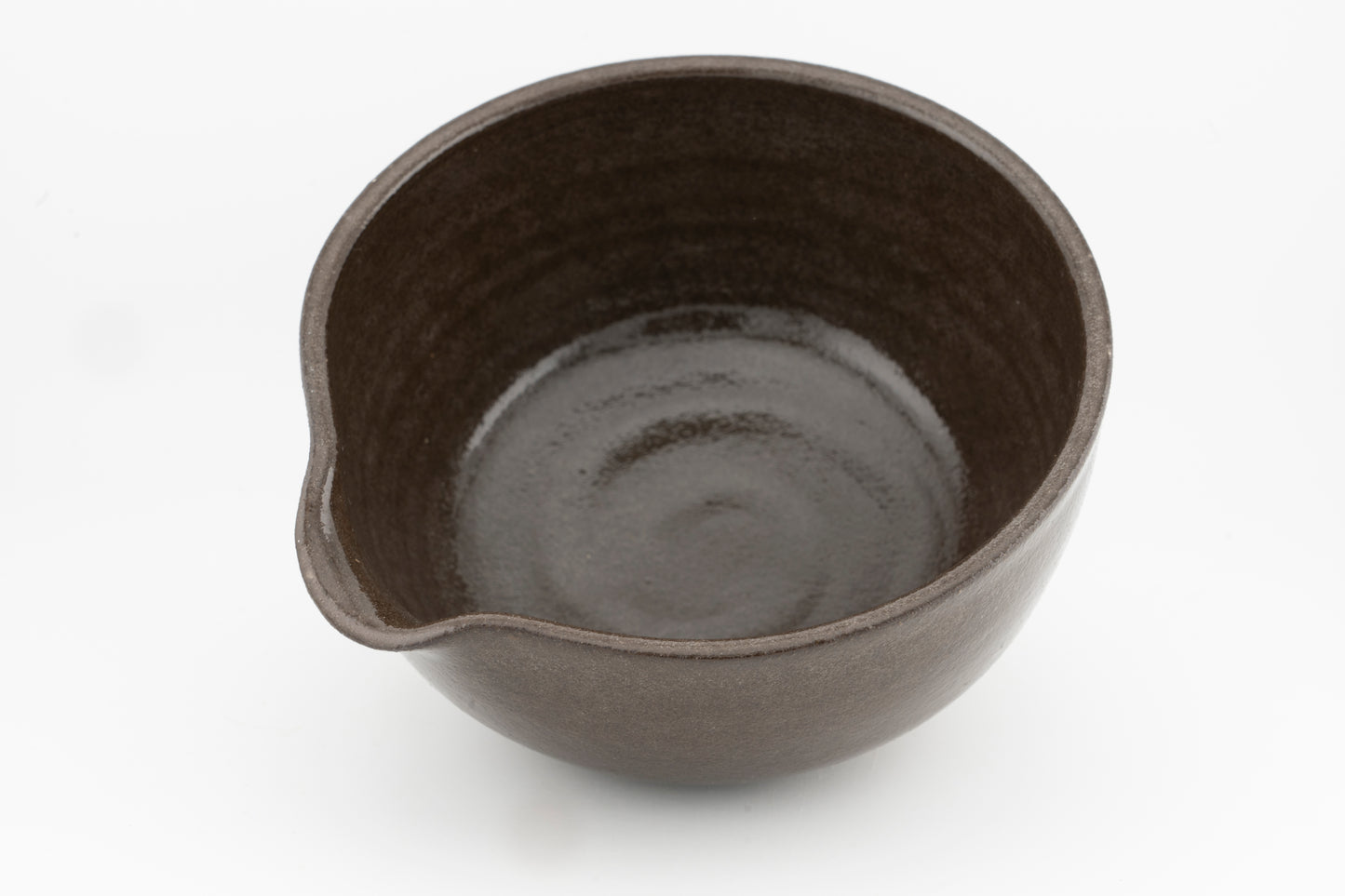 Bowl with optional Spout - Brown Stoneware - 5" or 6"