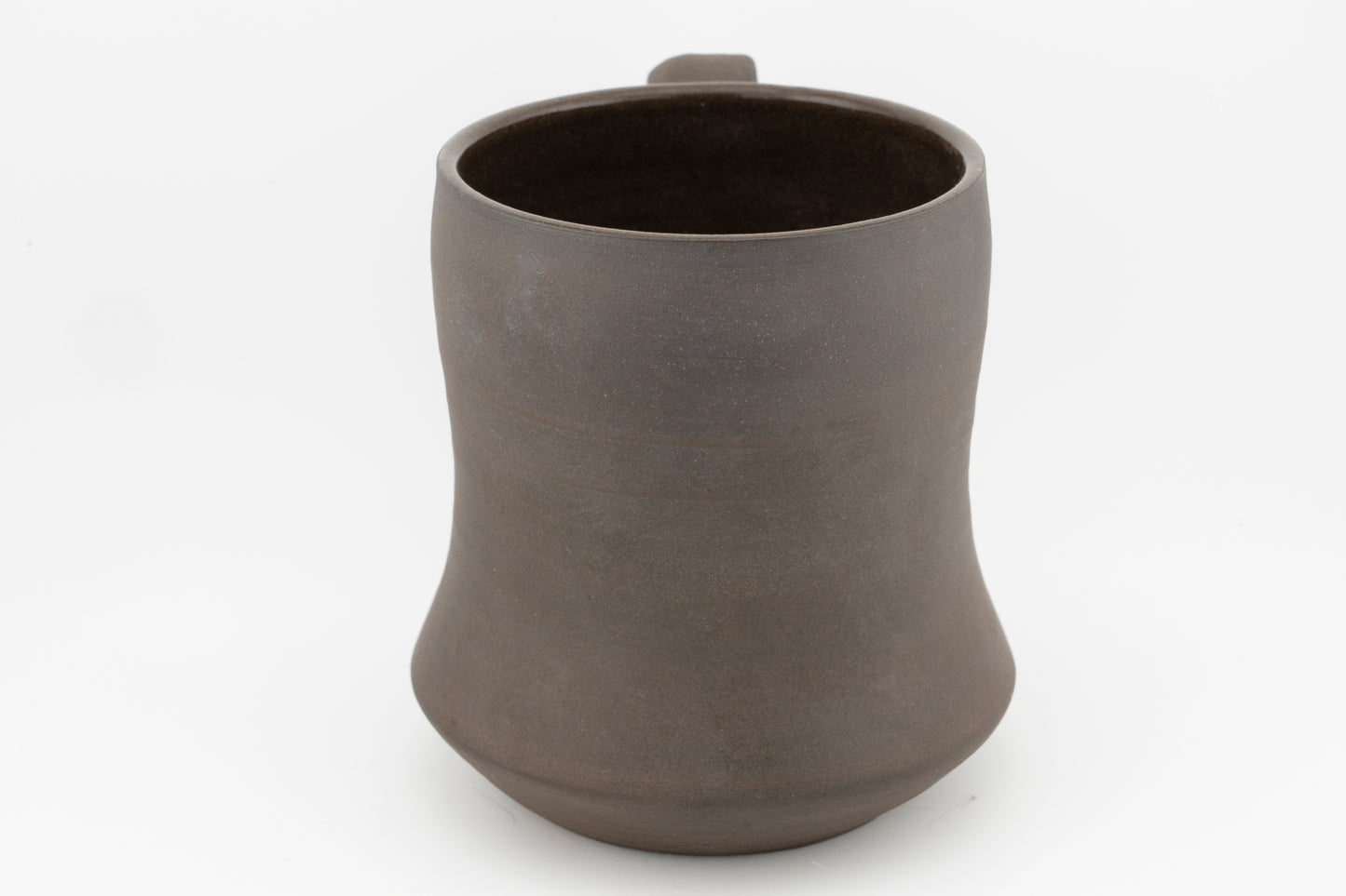 Curvy Tall Mug - Brown Stoneware