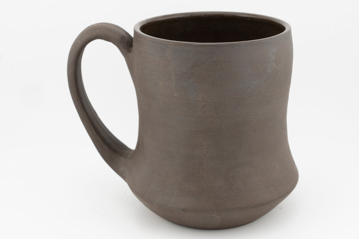 Curvy Tall Mug - Brown Stoneware
