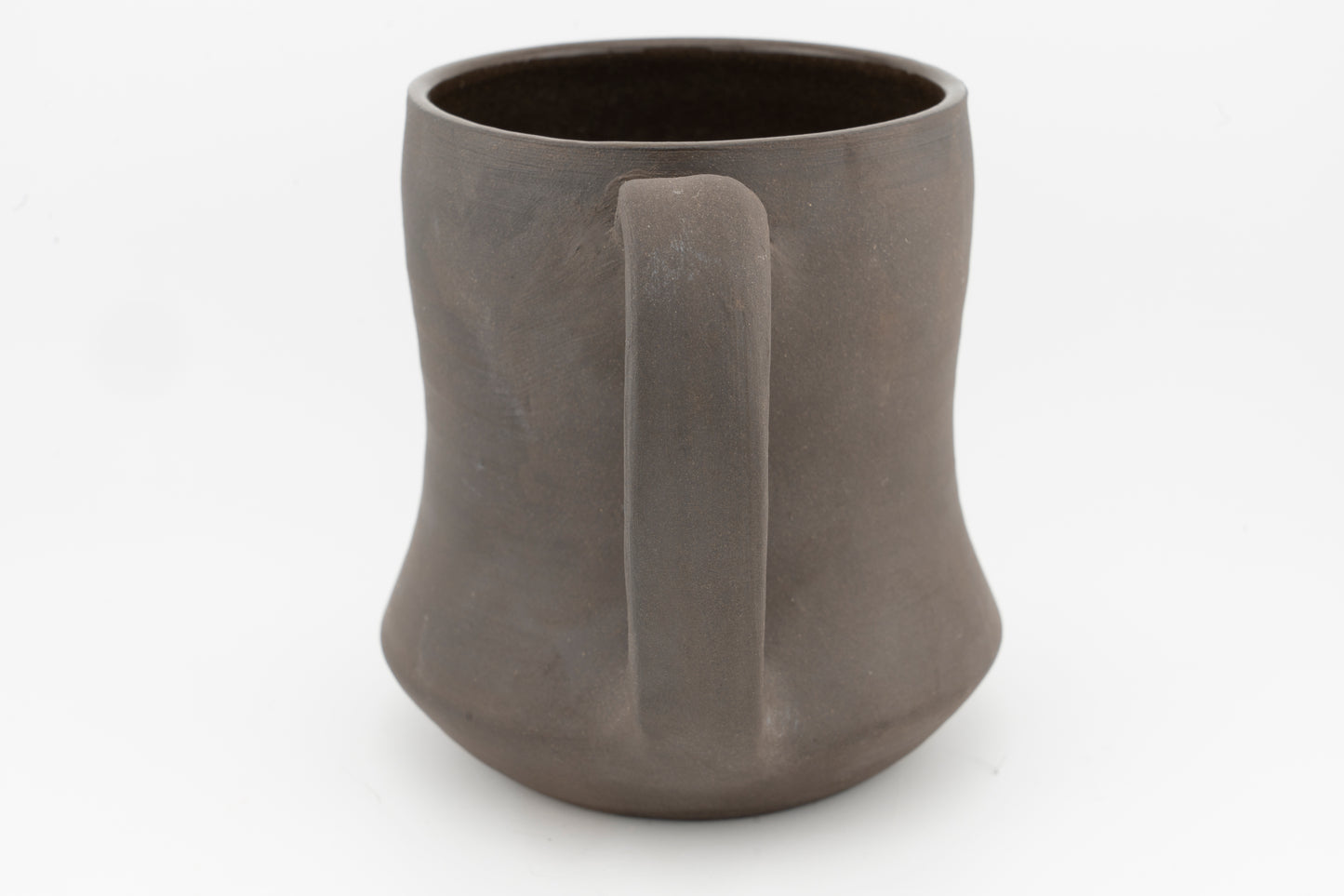 Curvy Tall Mug - Brown Stoneware