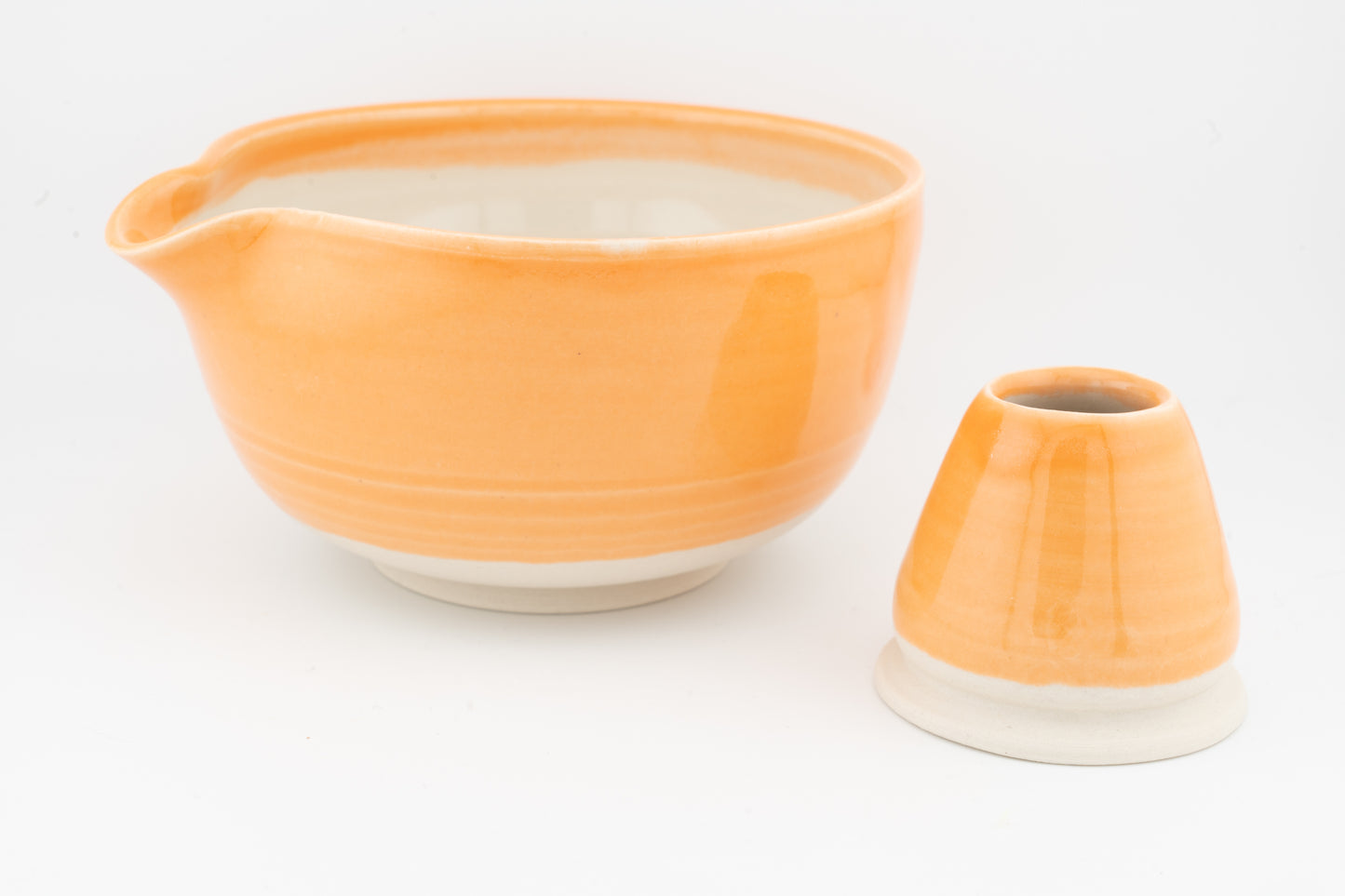Matcha Bowl (Chawan) with matching Whisk Holder