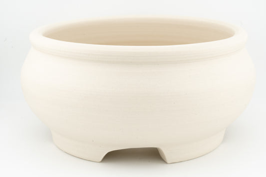 Bonsai Pot, Unglazed, White or Brown Stoneware