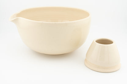 Matcha Bowl (Chawan) with matching Whisk Holder