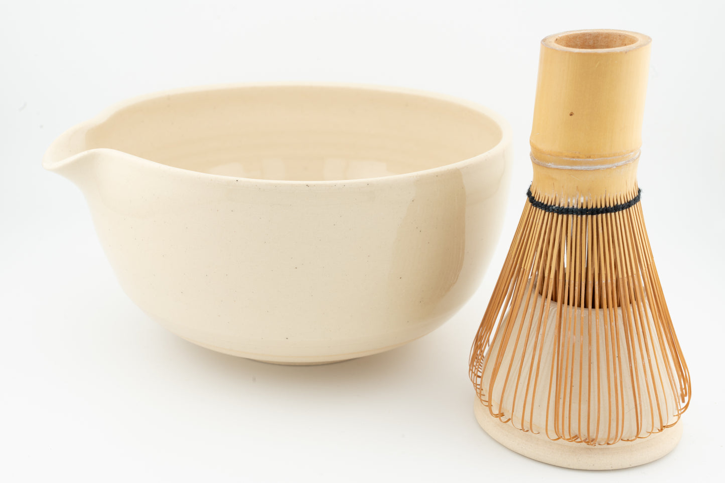 Matcha Bowl (Chawan) with matching Whisk Holder