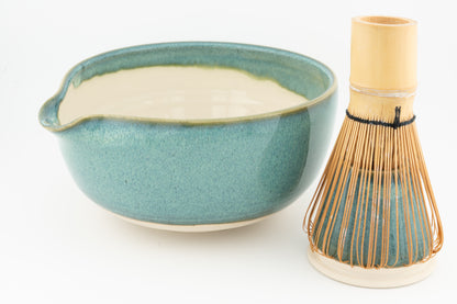 Matcha Bowl (Chawan) with matching Whisk Holder