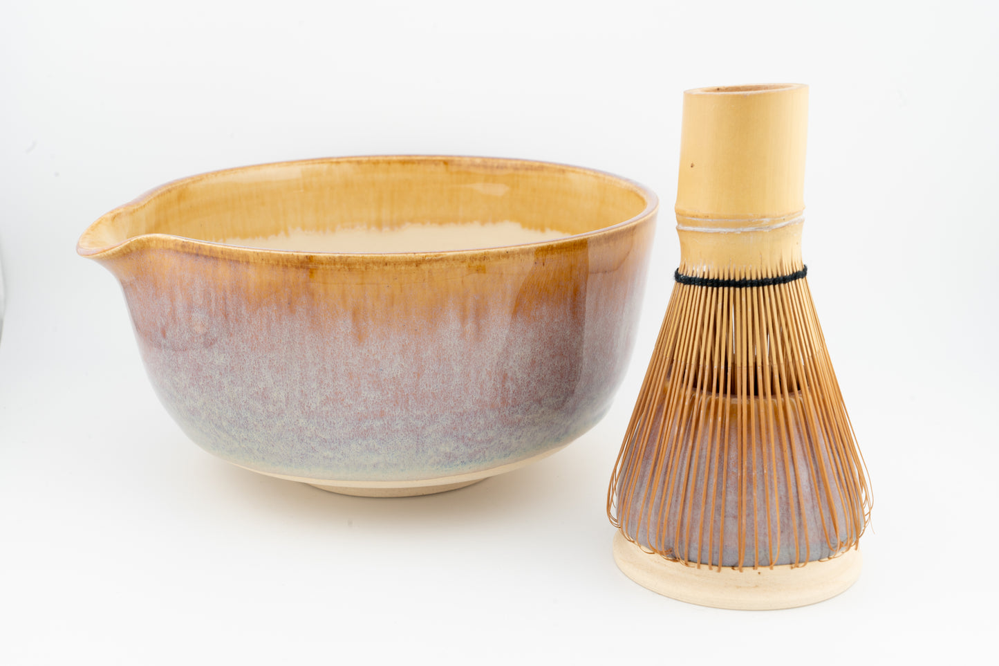Matcha Bowl (Chawan) with matching Whisk Holder