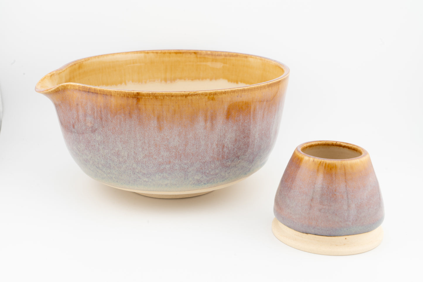 Matcha Bowl (Chawan) with matching Whisk Holder
