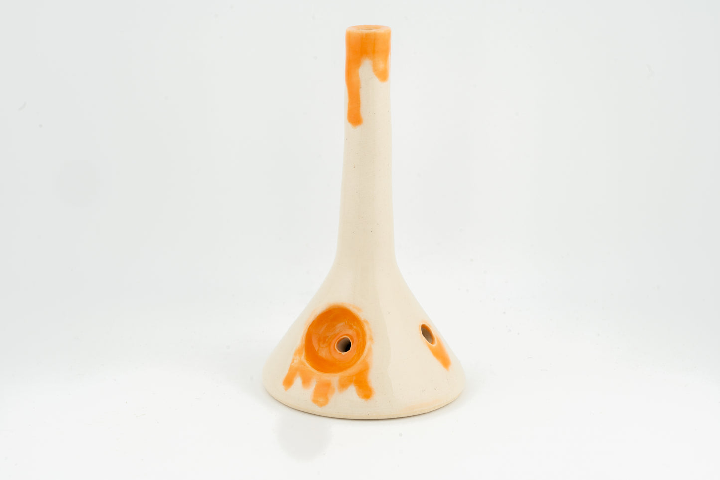 white stoneware ceramic pipe, beaker, any color