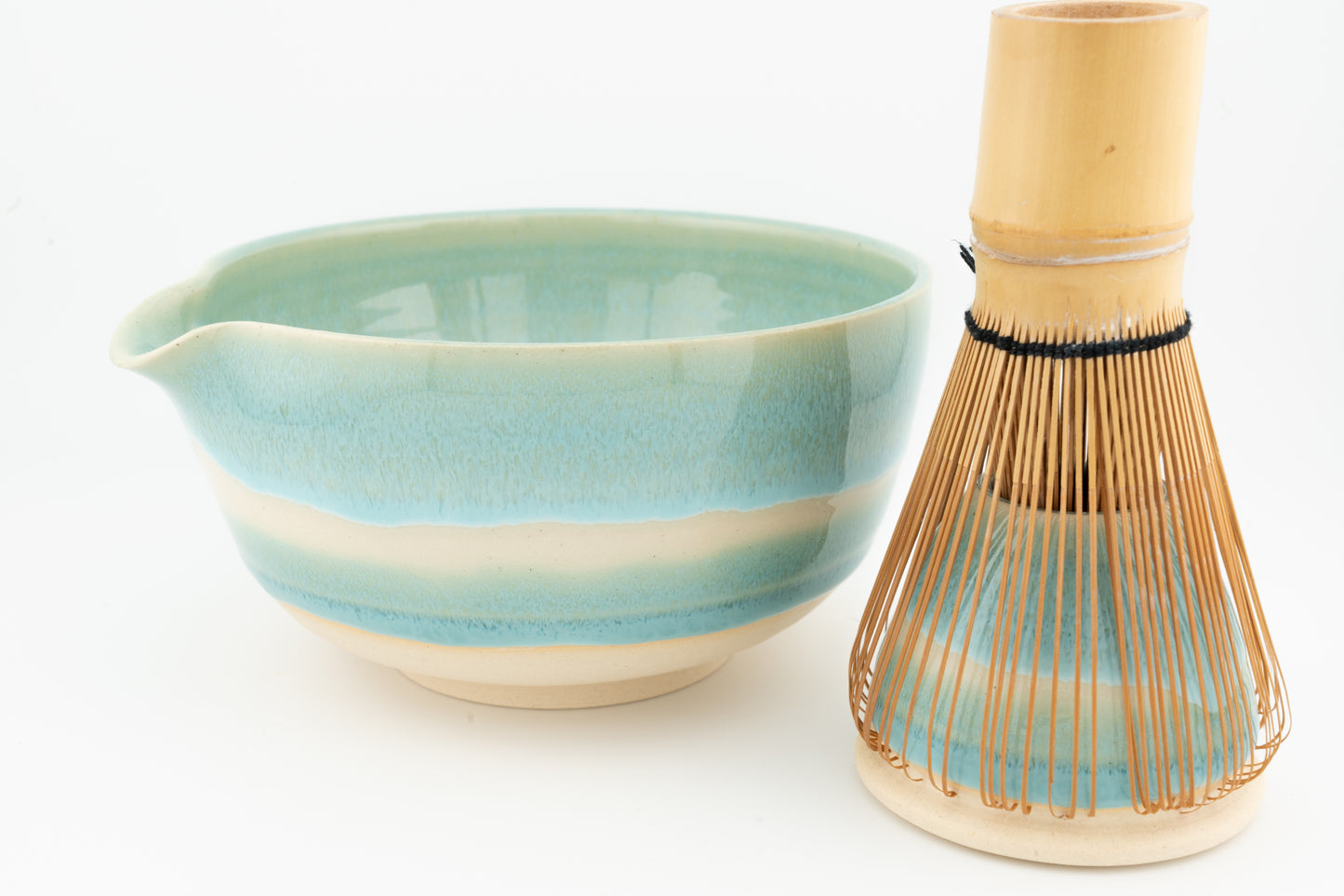 Matcha Bowl (Chawan) with matching Whisk Holder
