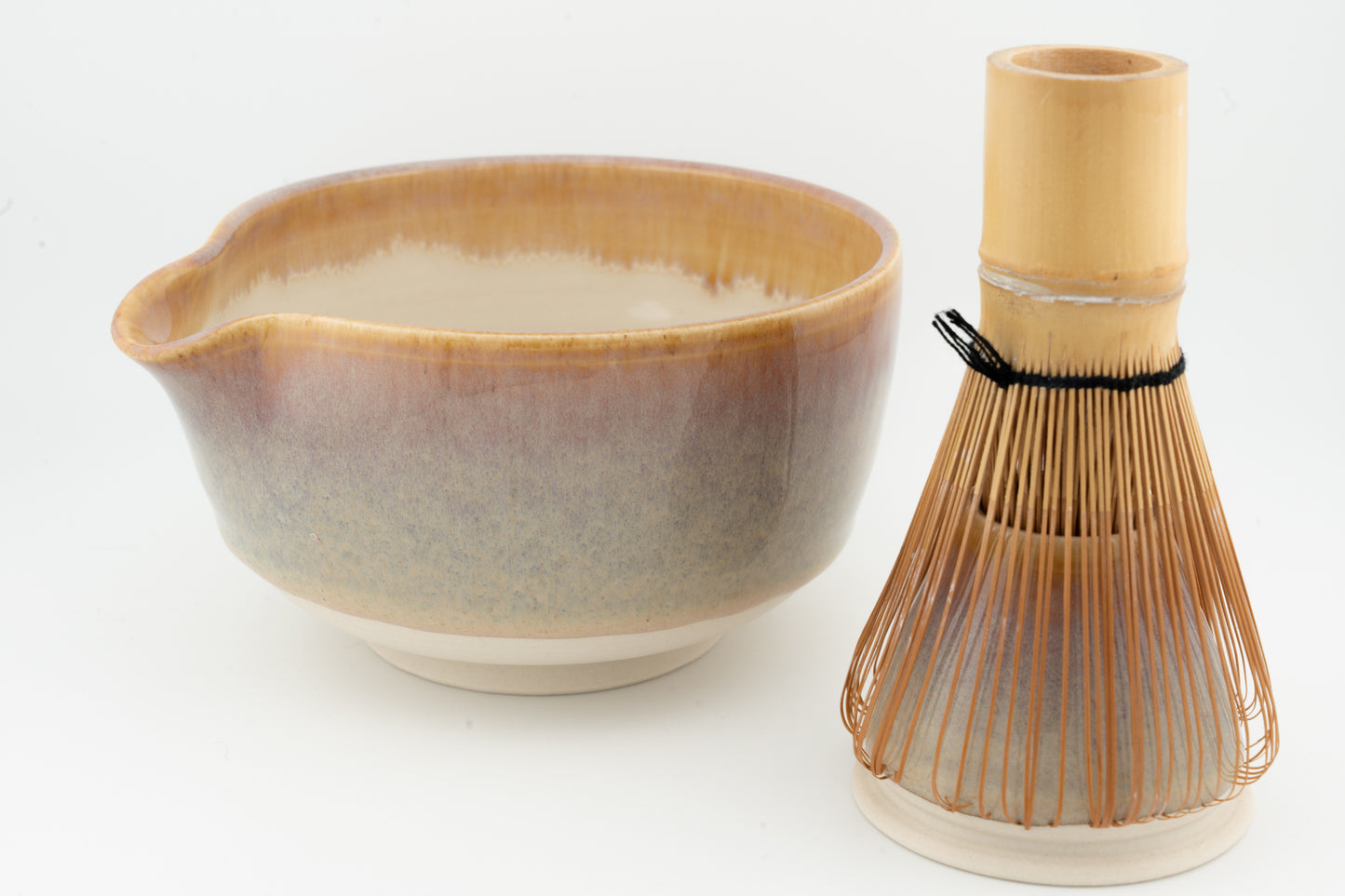 Matcha Bowl (Chawan) with matching Whisk Holder