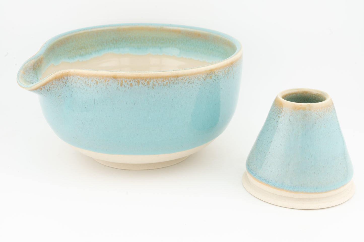 Matcha Bowl (Chawan) with matching Whisk Holder