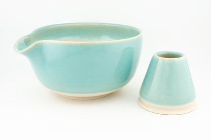 Matcha Bowl (Chawan) with matching Whisk Holder