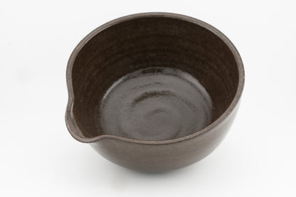 Bowl with optional Spout - Brown Stoneware - 5" or 6"