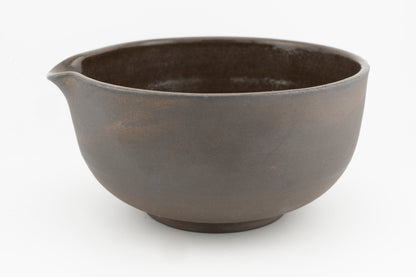 Bowl with optional Spout - Brown Stoneware - 5" or 6"