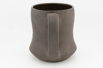 Curvy Tall Mug - Brown Stoneware