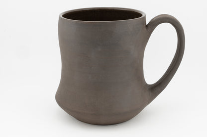 Curvy Tall Mug - Brown Stoneware